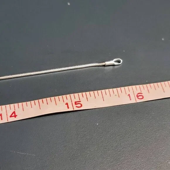 Mom Mother Sterling Silver 925 Heart Gem Pendant on Snake Rope Chain Necklace - Picture 8 of 14